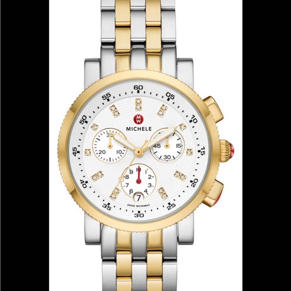 Women's Diamond Accent Two-Tone
Sport Sail Watch, 38mm - 0.06ctw (Michele Watch)
